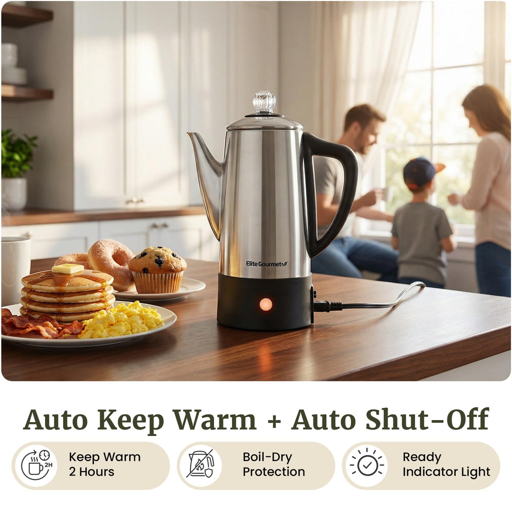 6-Cup Electric Coffee Percolator U687622