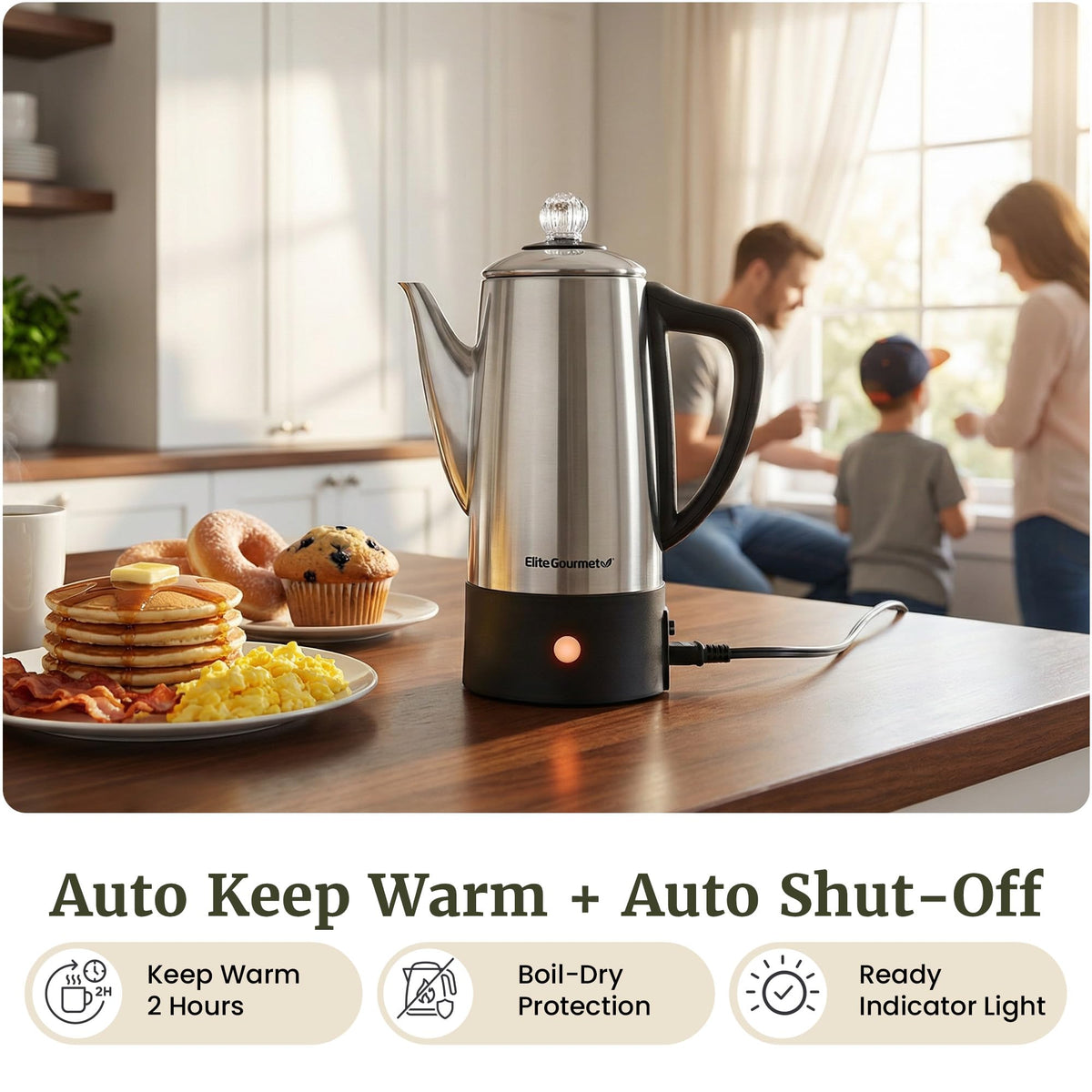 6-Cup Electric Coffee Percolator U687622