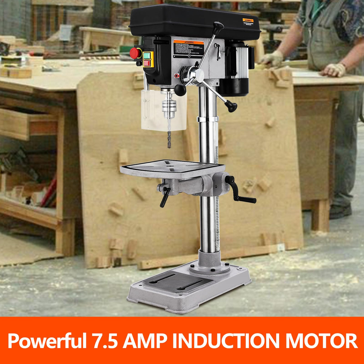 15 in Benchtop Drill Press with 7.5 Amp Variable Speed Tilting Worktable C65614