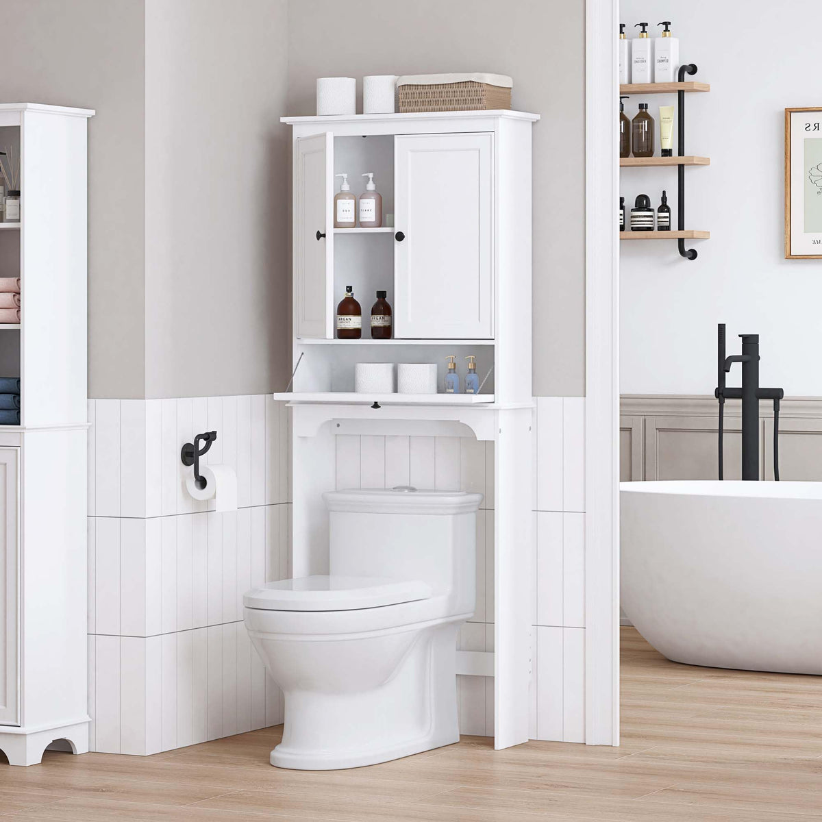 White Over the Toilet Storage Cabinet H43824
