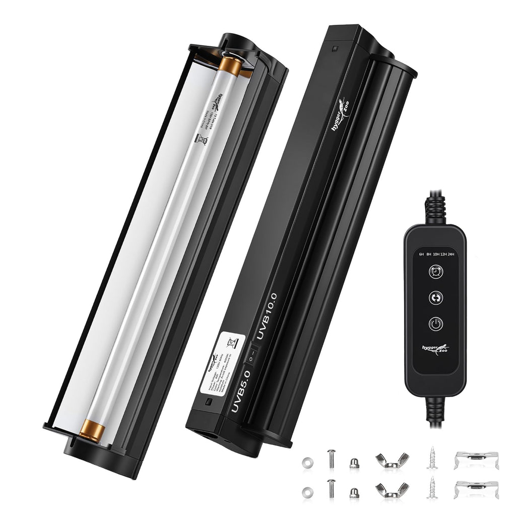 12Inch T5 UVB Reptile Light Fixture Combo Kit with Cycle Timer J271659