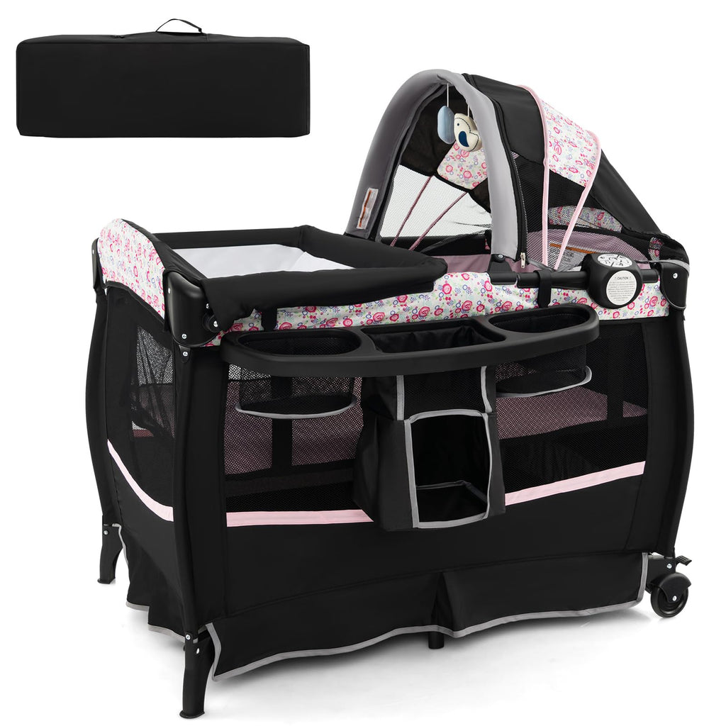 4 in 1 Portable Baby Playpen with Bassinet M9252