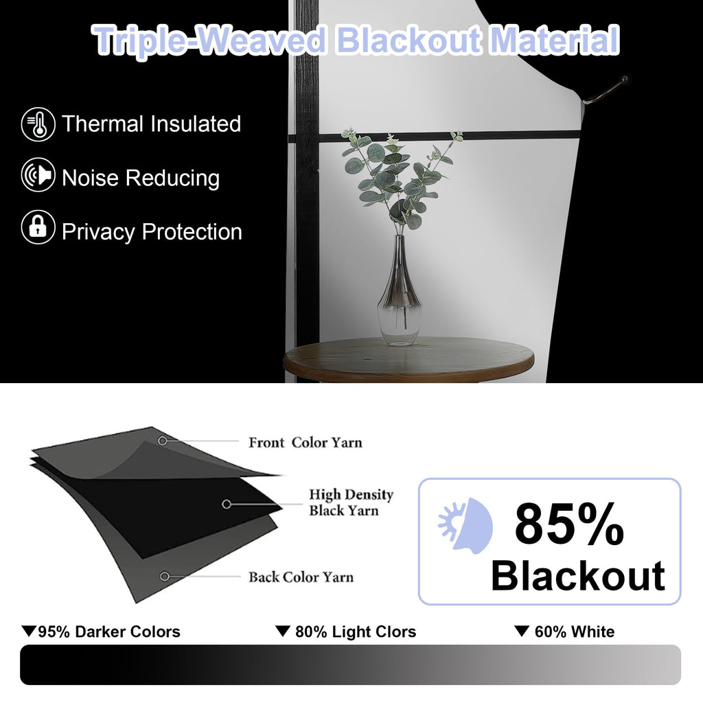 Sage Green Blackout Curtains, 72 Inch, 2 Panels Set Y895