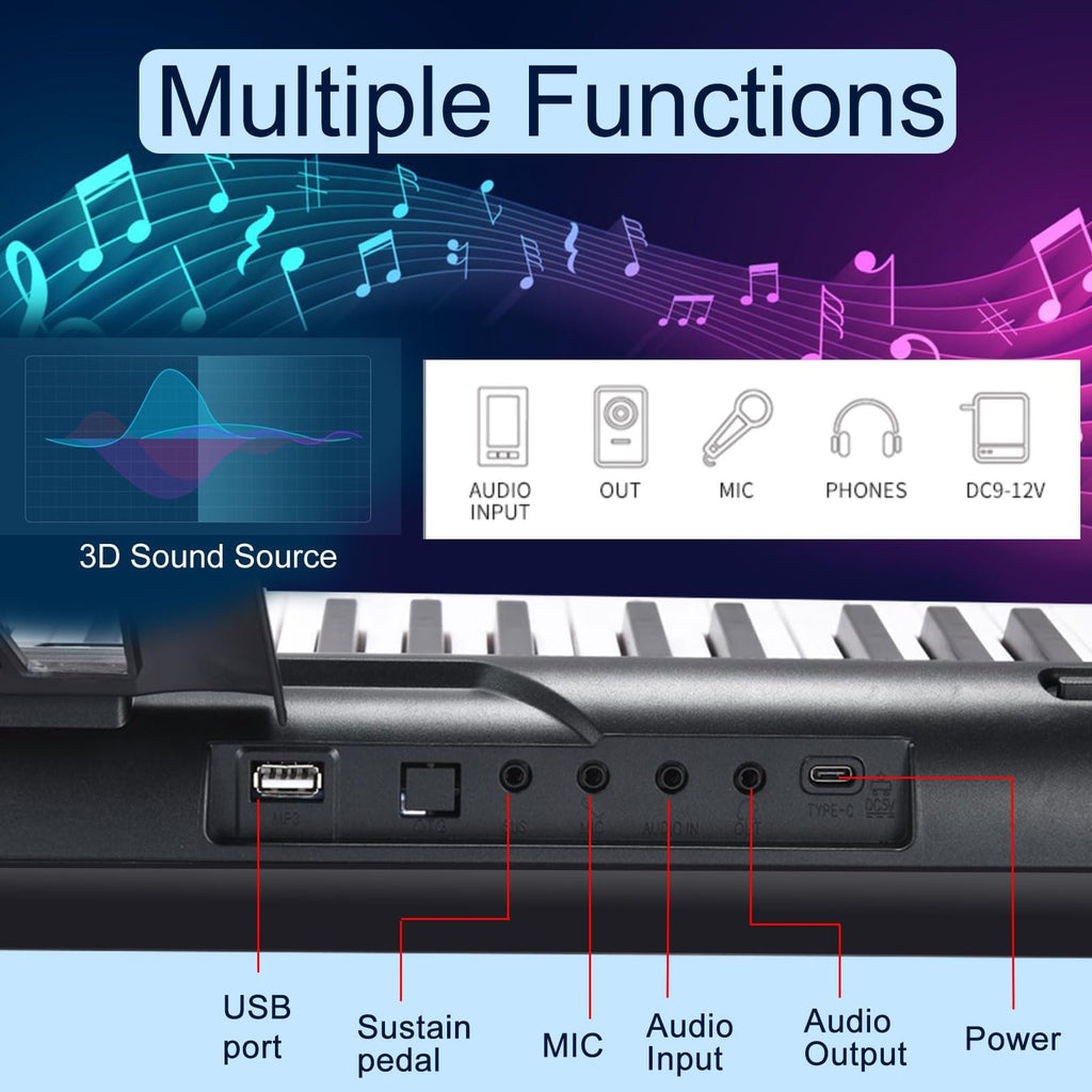 88 Key Semi Weighted Digital Piano with Stand Q824627