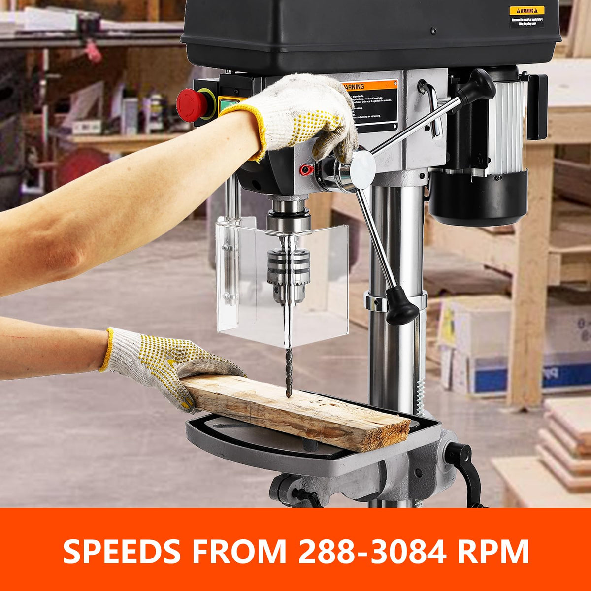 15 in Benchtop Drill Press with 7.5 Amp Variable Speed Tilting Worktable C65614