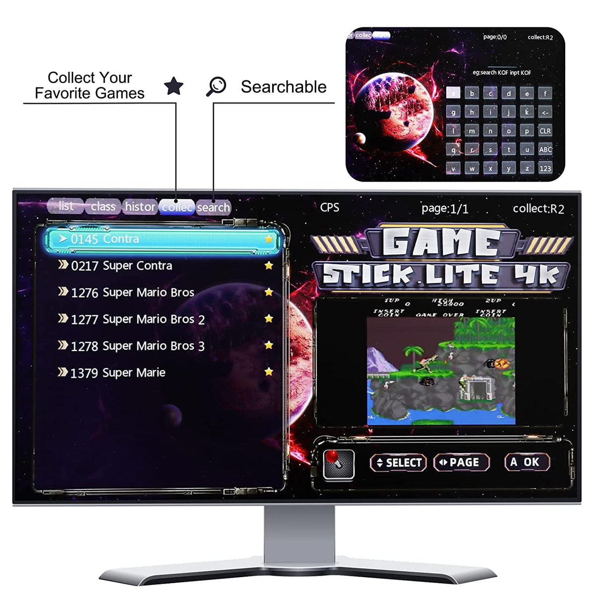 Wireless Retro Game Console with 10,000+ Built-in Games, 4K HDMI-Compatible, 64G, Black F282184
