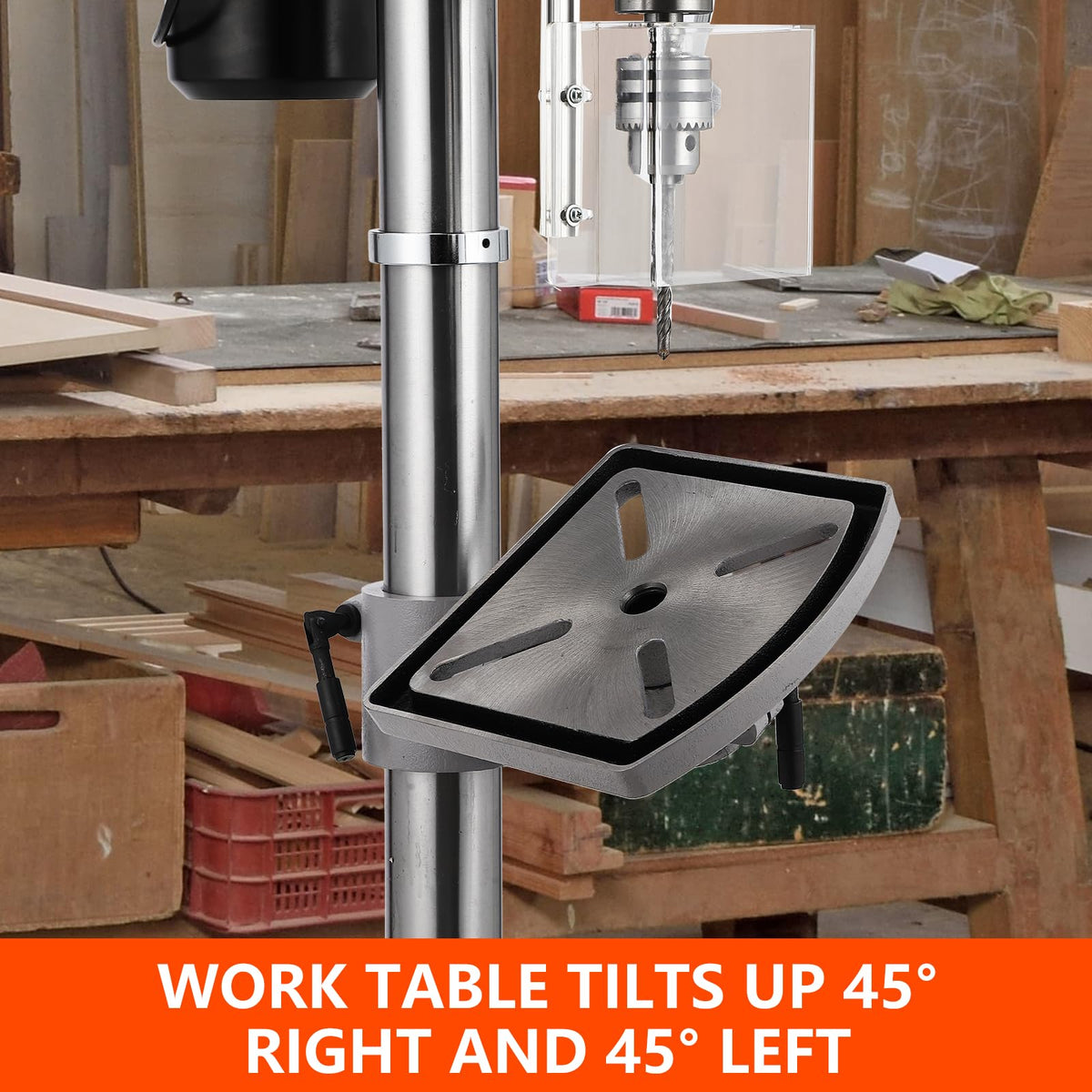 15 in Benchtop Drill Press with 7.5 Amp Variable Speed Tilting Worktable C65614