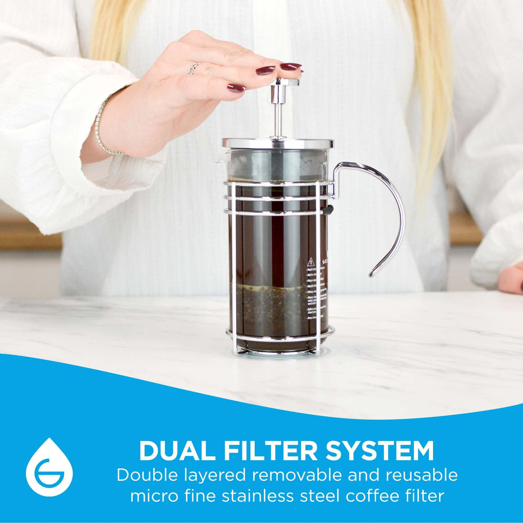 Glass French Press Coffee and Tea Maker, 11.8 oz X942