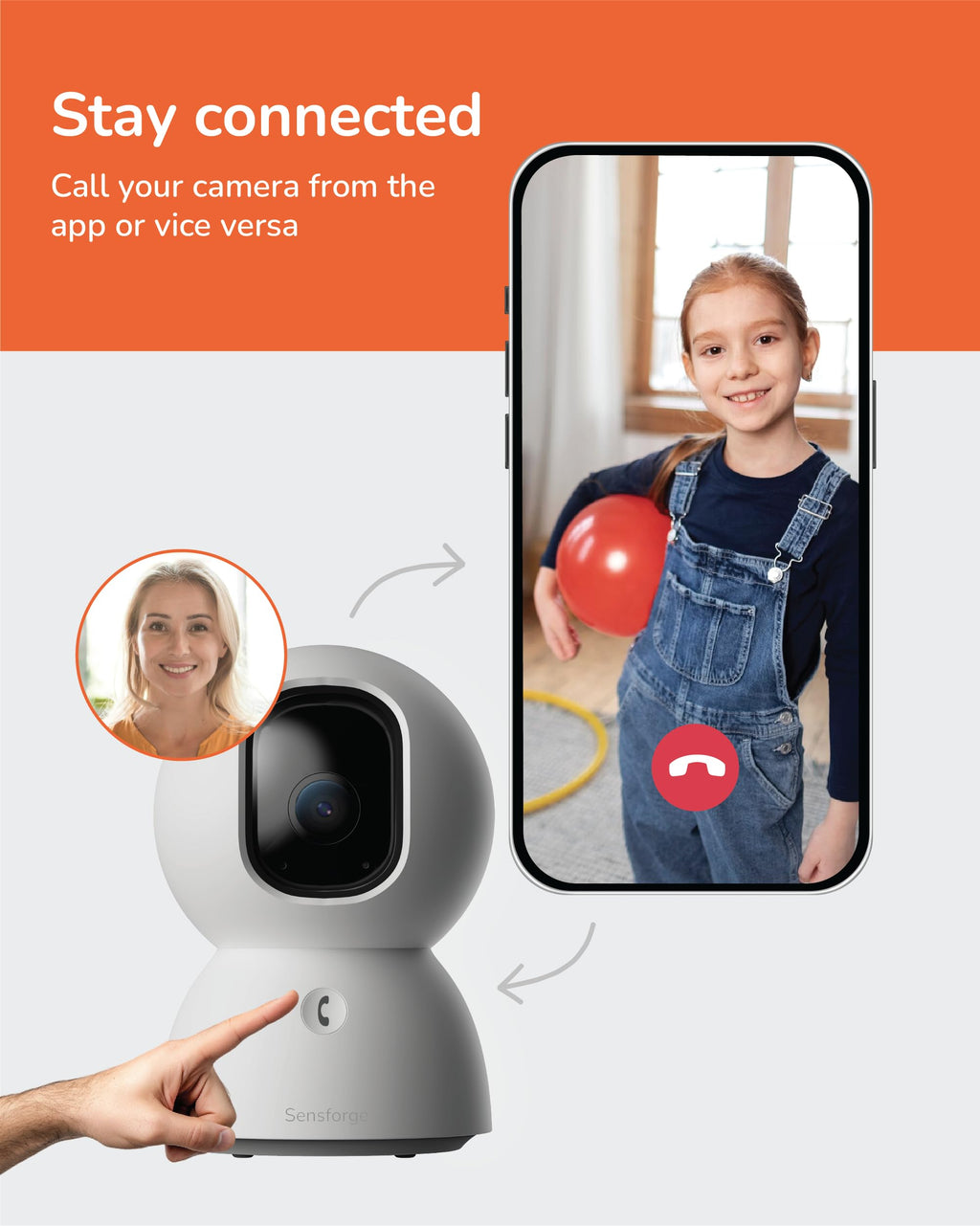 2.5K Indoor Pan-Tilt Security Camera R90478