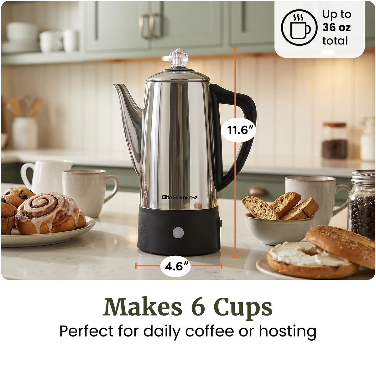 6-Cup Electric Coffee Percolator U687622