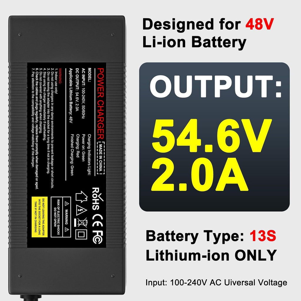 54.6V 2A Lithium Battery Charger K2043