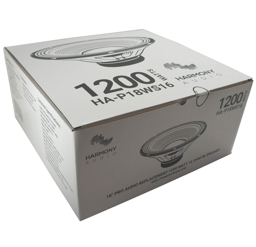 18" PA Replacement Subwoofer 1200W 16 Ohm Woofer E537066