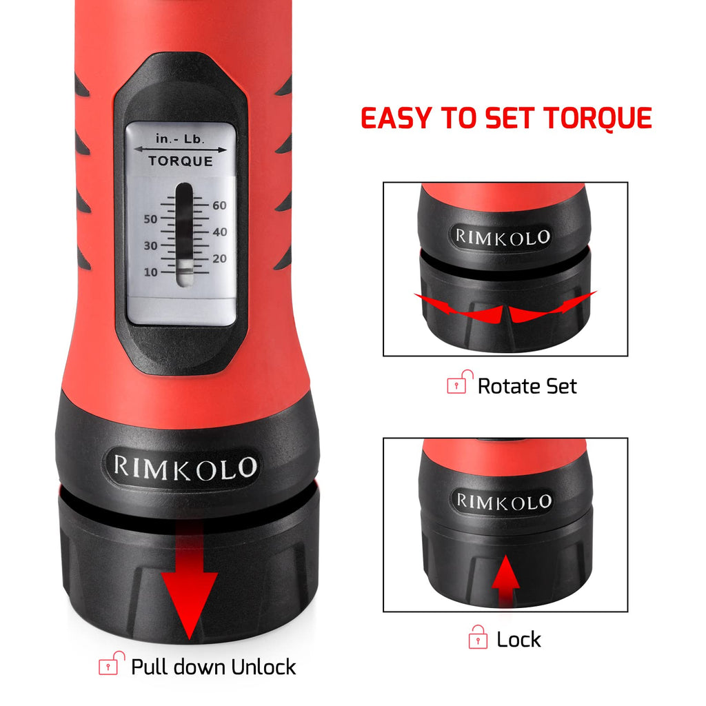 Torque Screwdriver Wrench Set with 29 S2 Alloy Bits & 5 Drive Sockets D37937