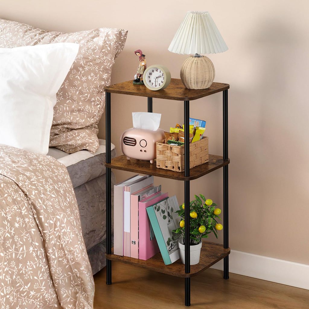 3 Tier Rustic Brown End Table B945