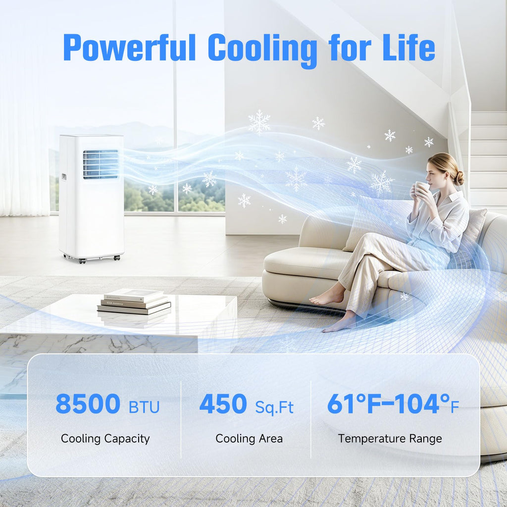 8500 BTU Portable Air Conditioner V10889