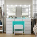 Makeup Vanity Desk with Mirror and 11 Drawers L992