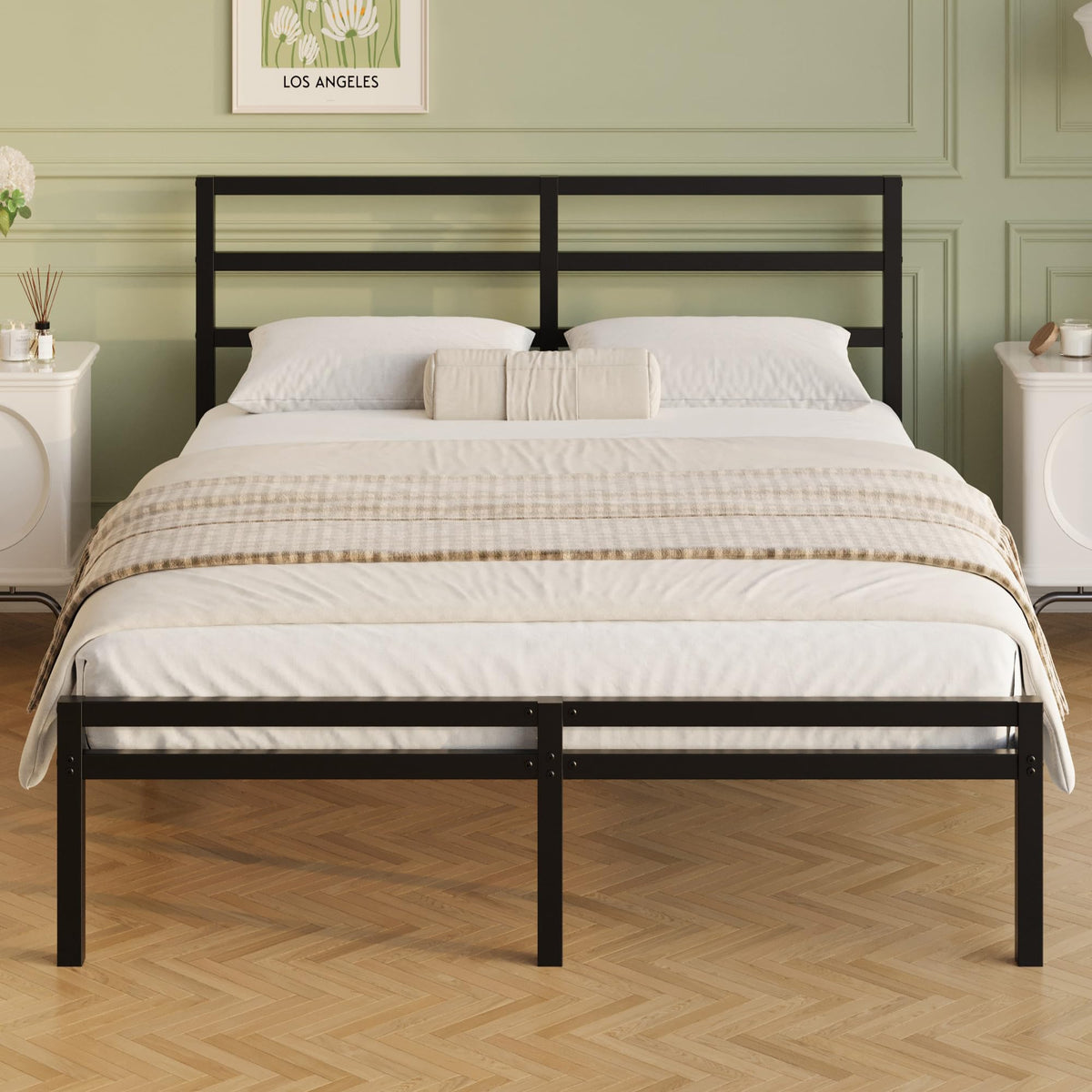 12 Inch Full Size Bed Frame with Headboard and Footboard O2236