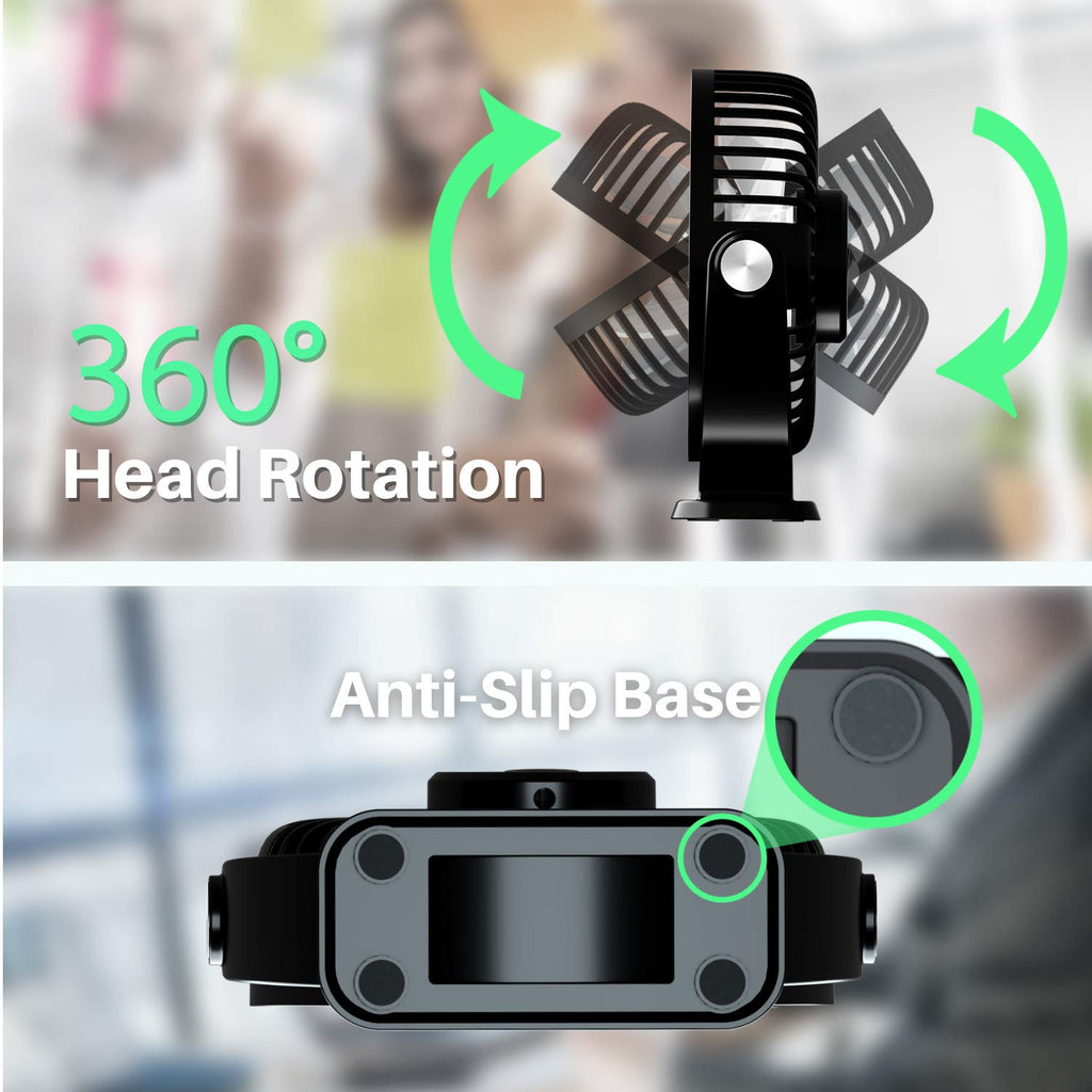 2 Pack USB Powered Mini Portable Desk Fan R200