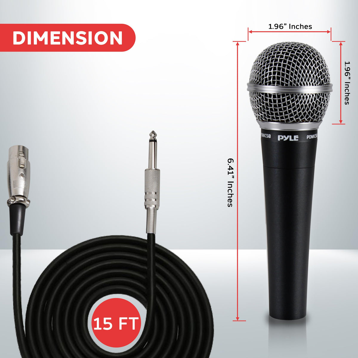 4-Pack Unidirectional Handheld Dynamic Microphone with XLR Cable U64505