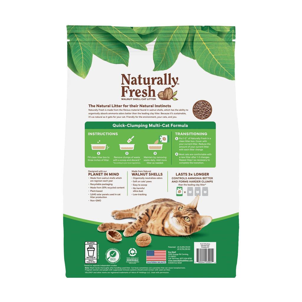Walnut Shell Unscented Clumping Cat Litter 30 Lbs P165