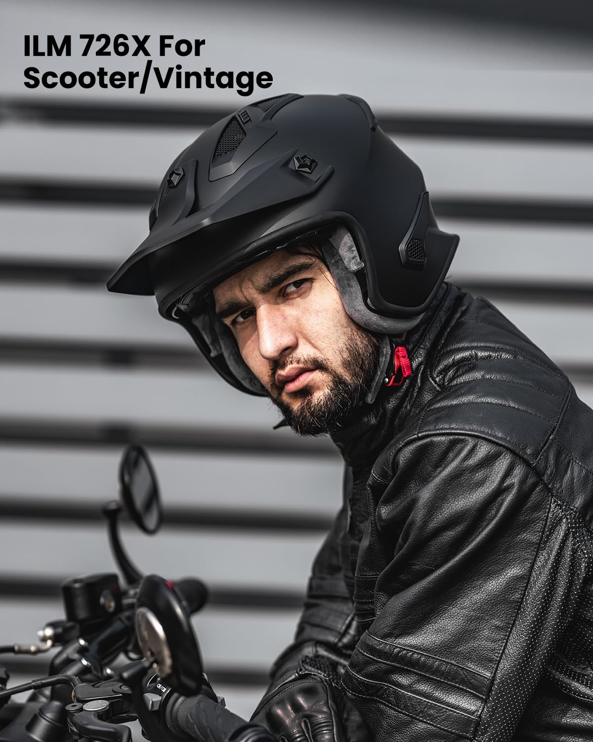 Open Face 3/4 Half Motorcycle Helmet DOT Matte Black M O627