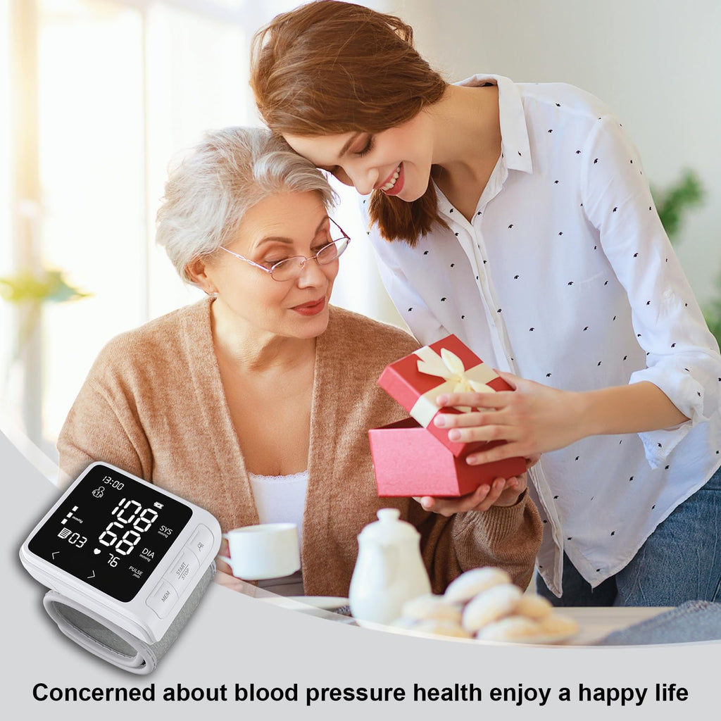 Wrist Blood Pressure Monitor with 2 Users Memory LCD Display U444320