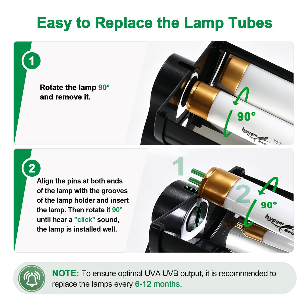 12Inch T5 UVB Reptile Light Fixture Combo Kit with Cycle Timer J271659