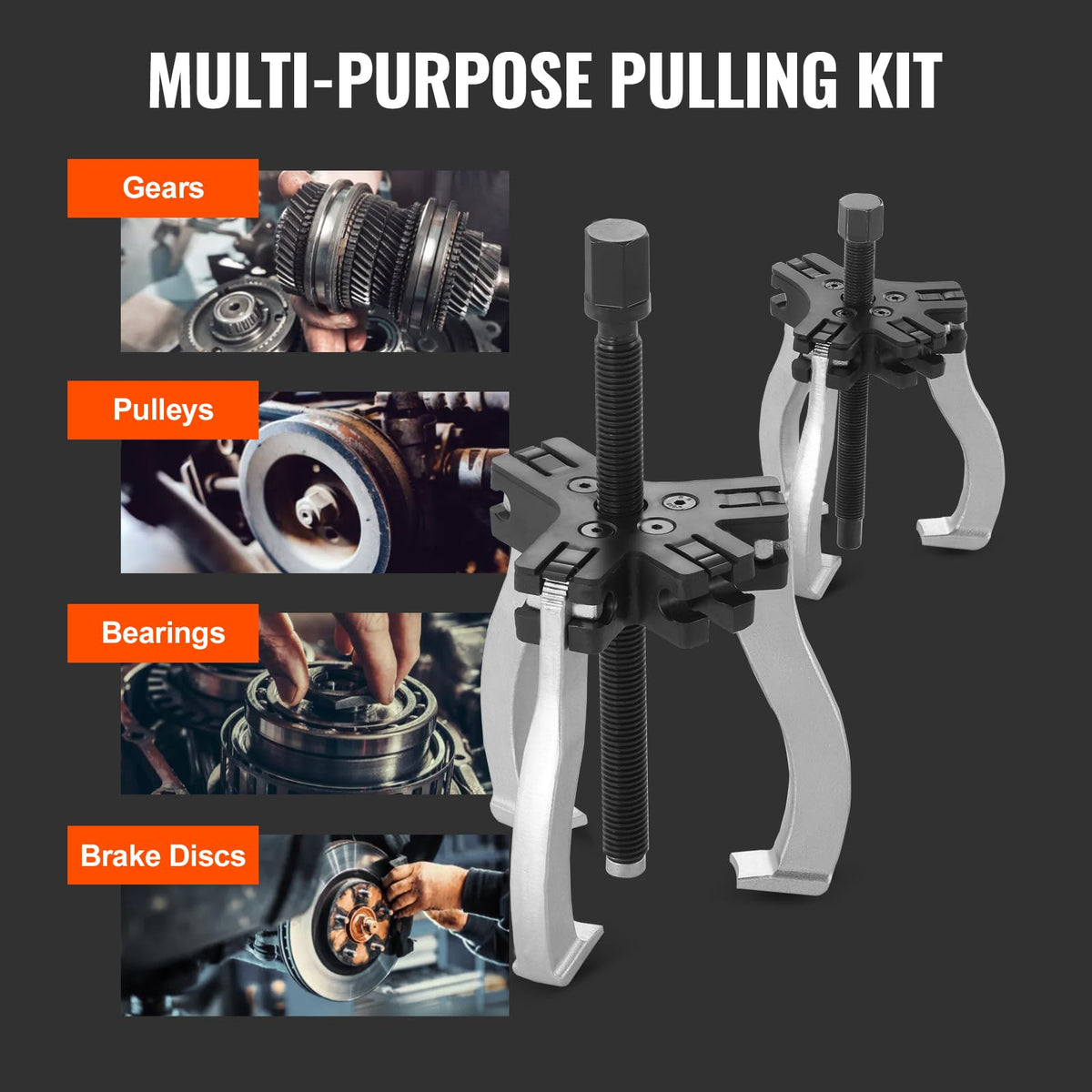 3" and 7" 3 Jaw Gear Puller Set J860481
