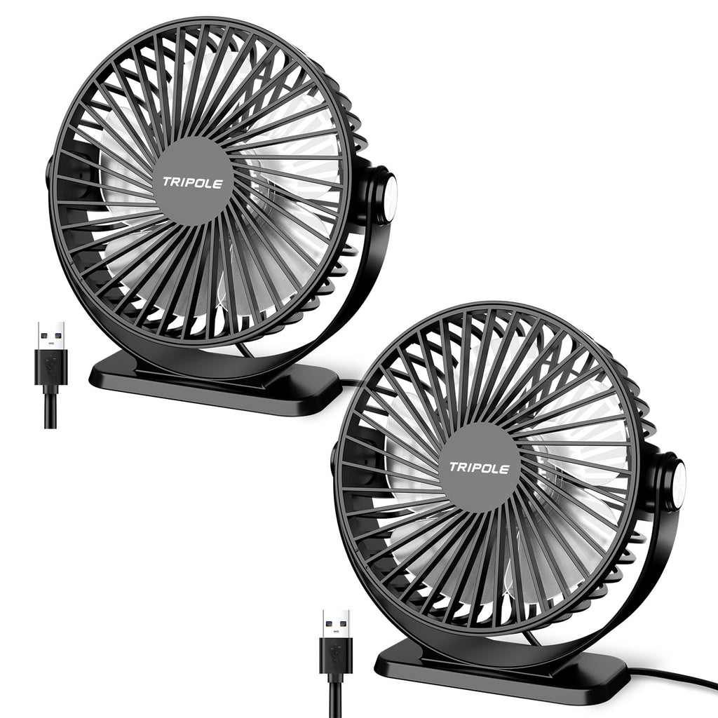 2 Pack USB Powered Mini Portable Desk Fan R200