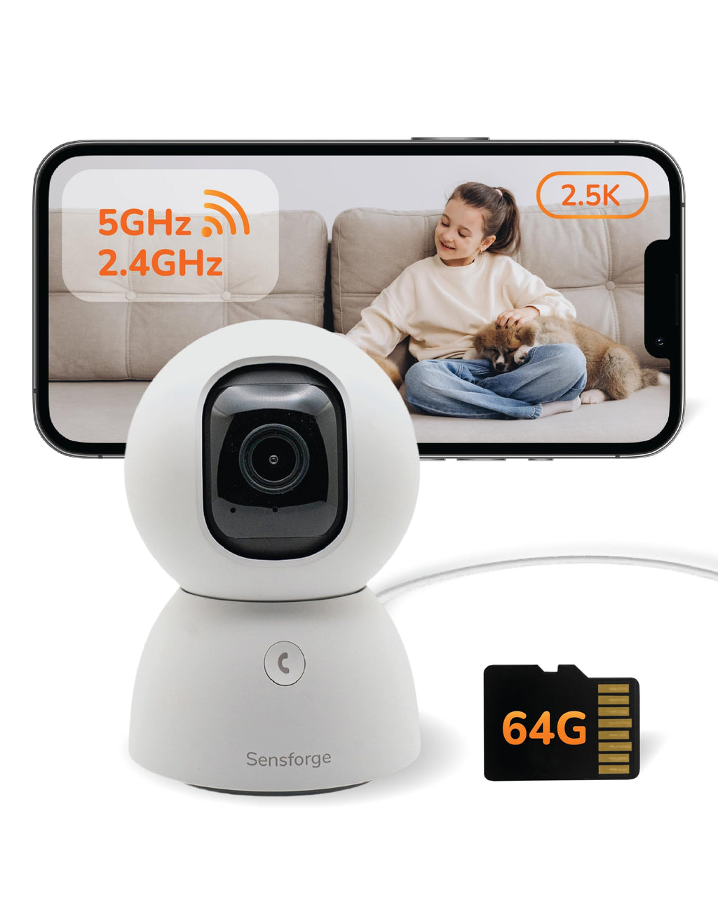 2.5K Indoor Pan-Tilt Security Camera R90478