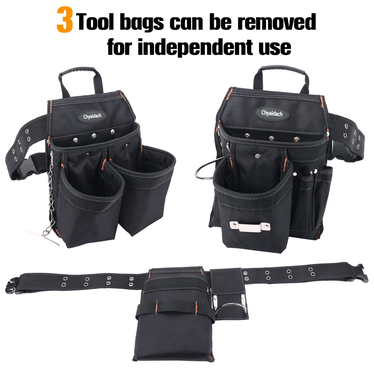 16-Pockets Adjustable Tool Belts with Suspenders N10055