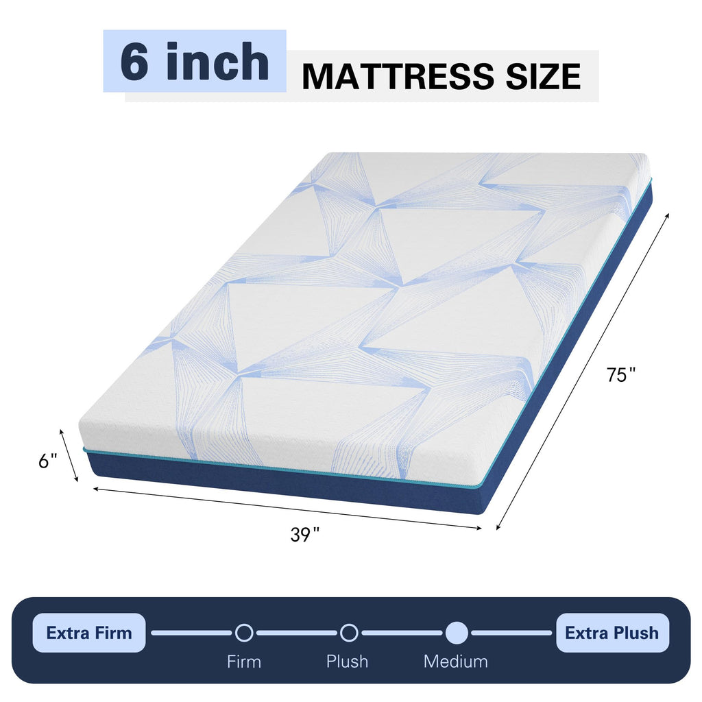 6 Inch Twin Gel Memory Foam Mattress S81437