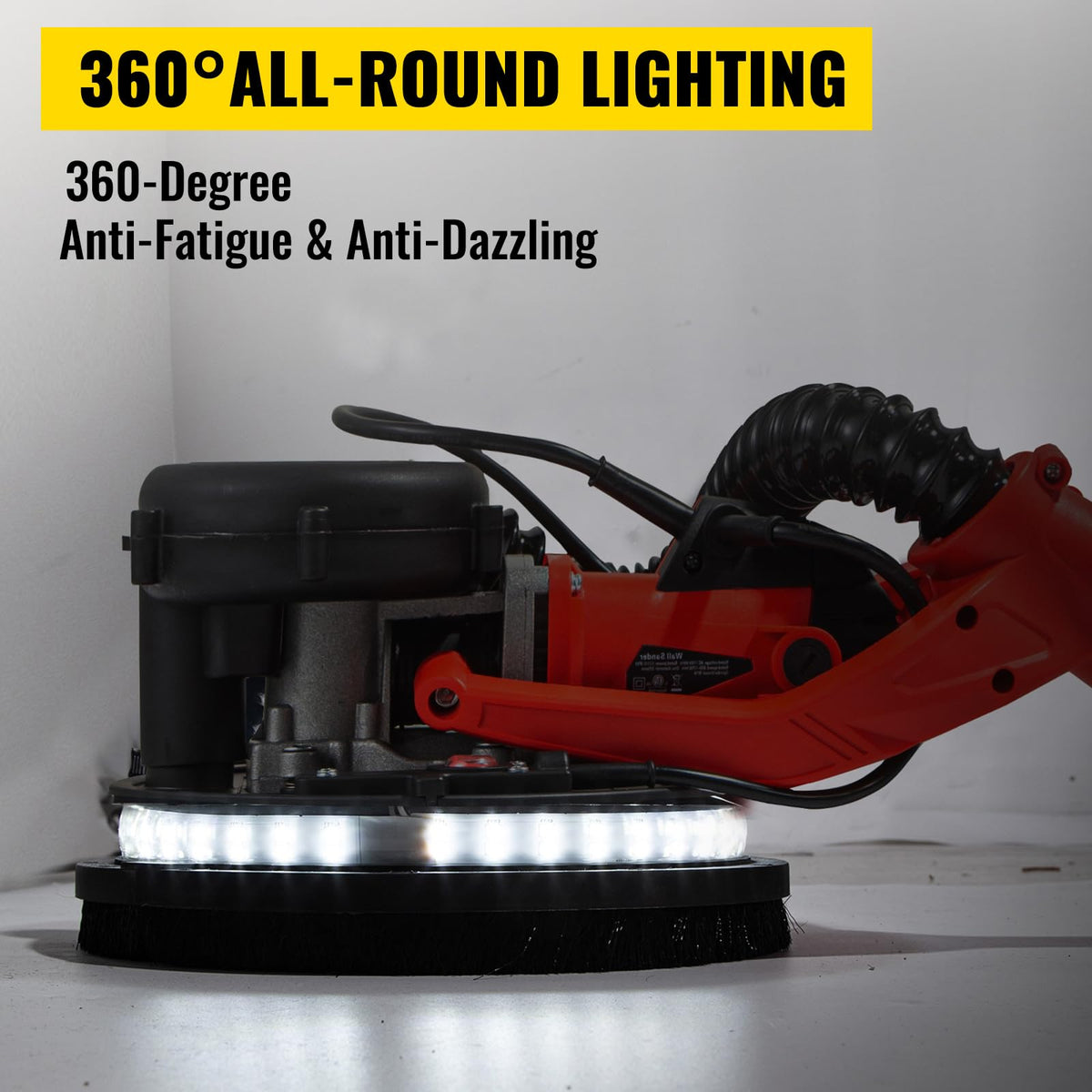 850W Variable Speed Electric Drywall Sander with Vacuum Bag U8935