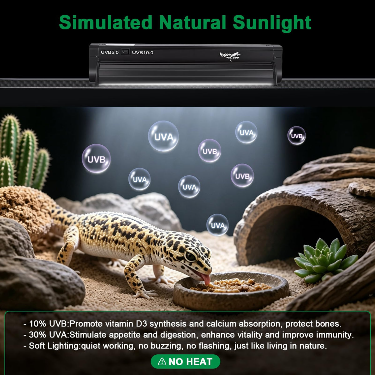 12Inch T5 UVB Reptile Light Fixture Combo Kit with Cycle Timer J271659