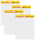 Self-Stick Easel Pad Value Pack, Quadrille Rule, 25 x 30, White, 30 Sheets, 4/Carton Y216468