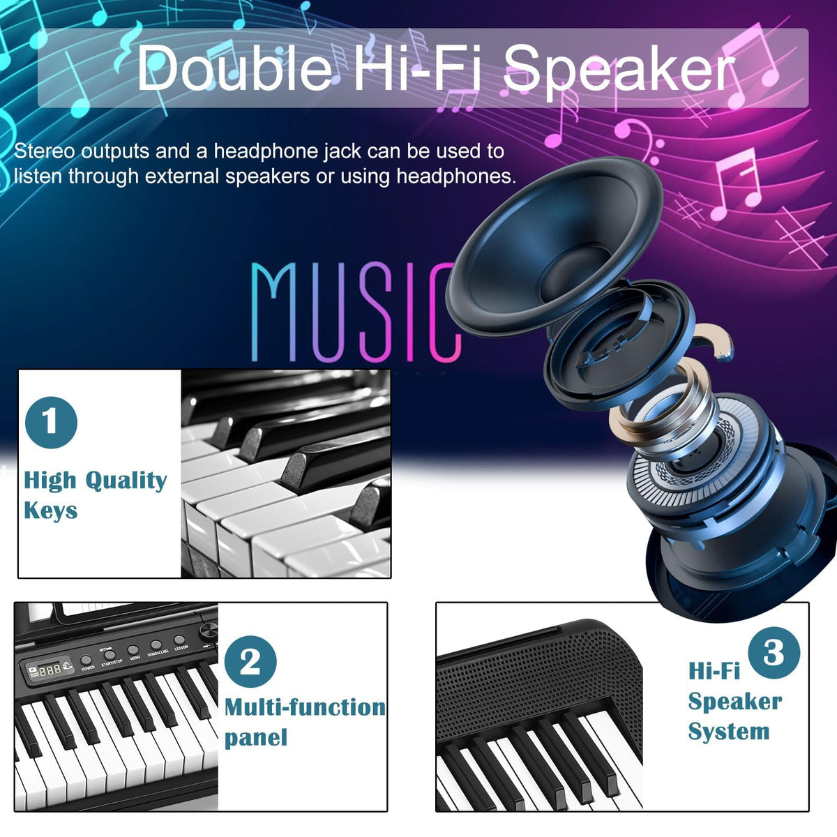 88 Key Semi Weighted Digital Piano with Stand Q824627