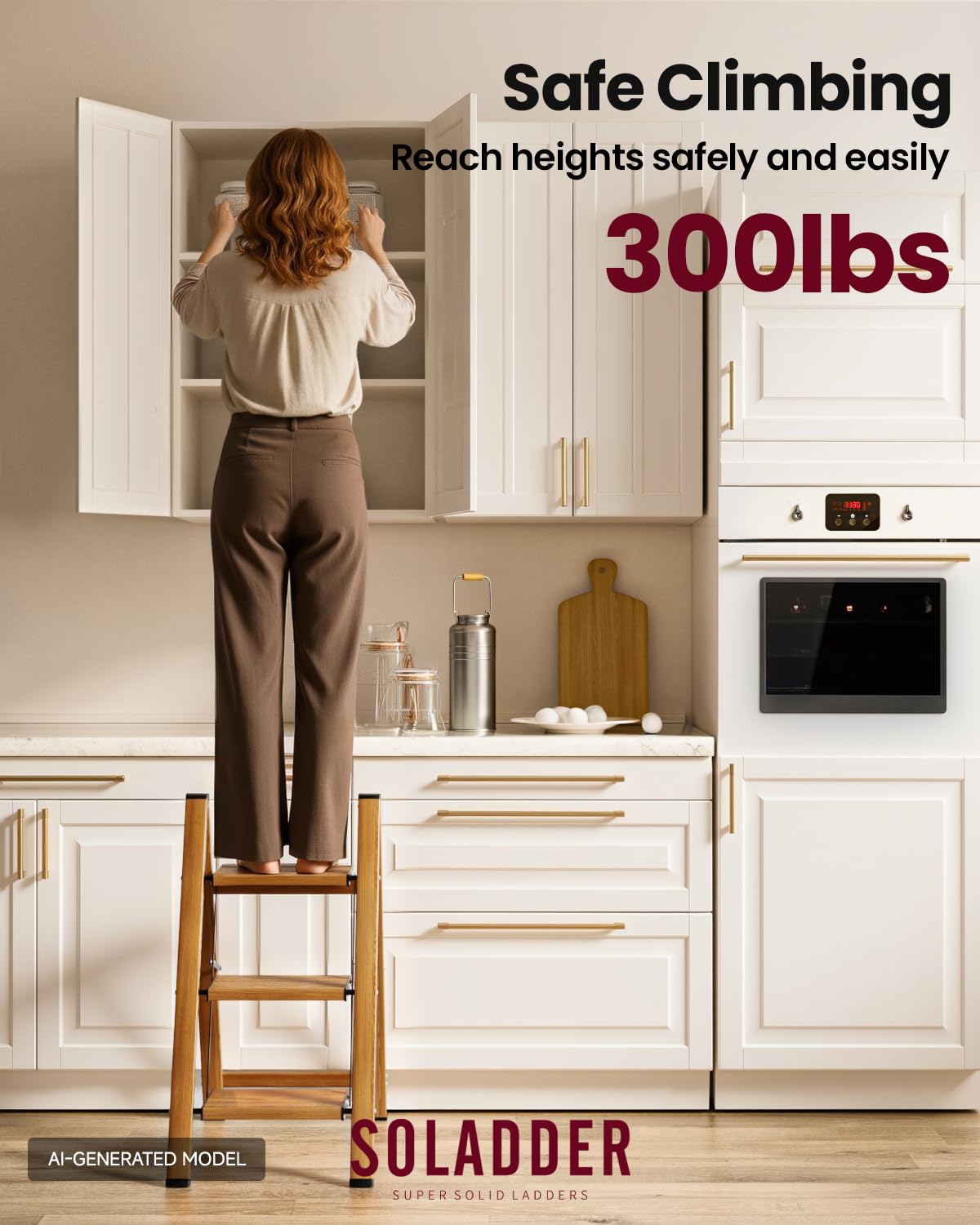 3 Step Lightweight Folding Step Stool V144