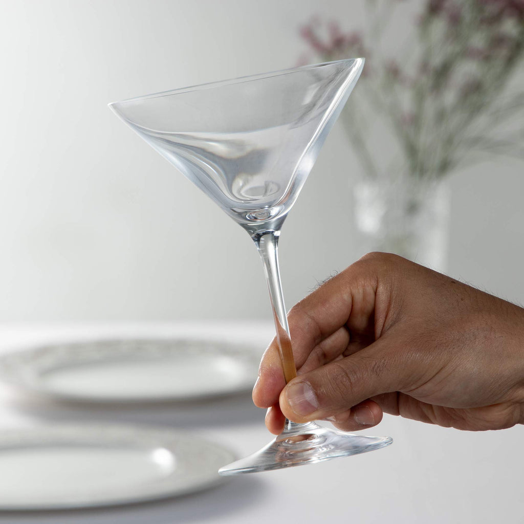 Precision Blown Crystal Martini Glasses Set of 2 S634
