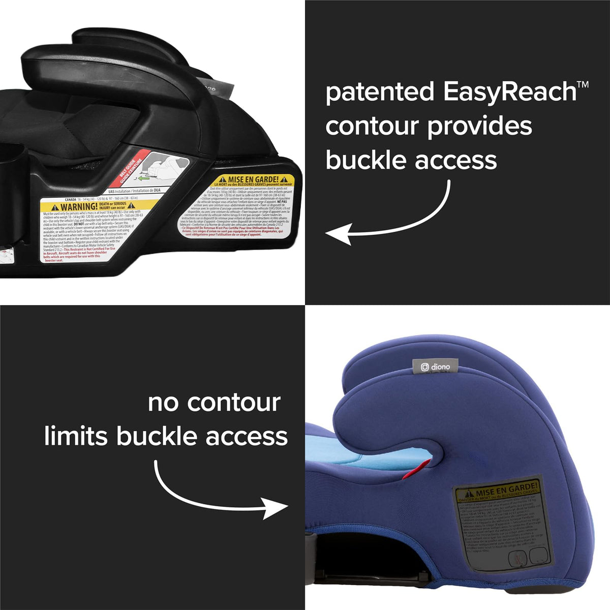 Backless Booster for Children 40-120 lbs R158