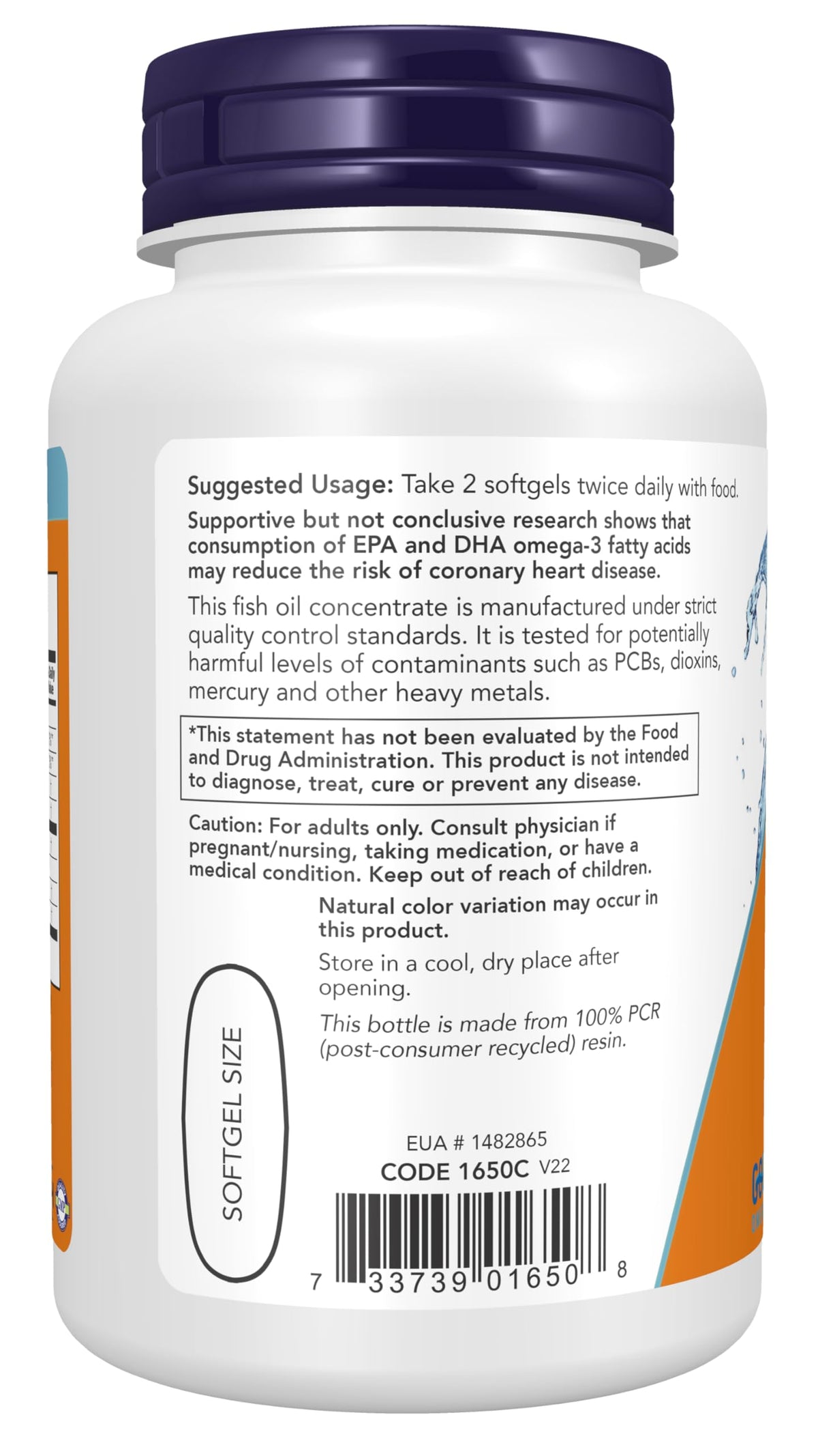 Omega-3 180 EPA / 120 DHA 100 Softgels Pack of 2 U192