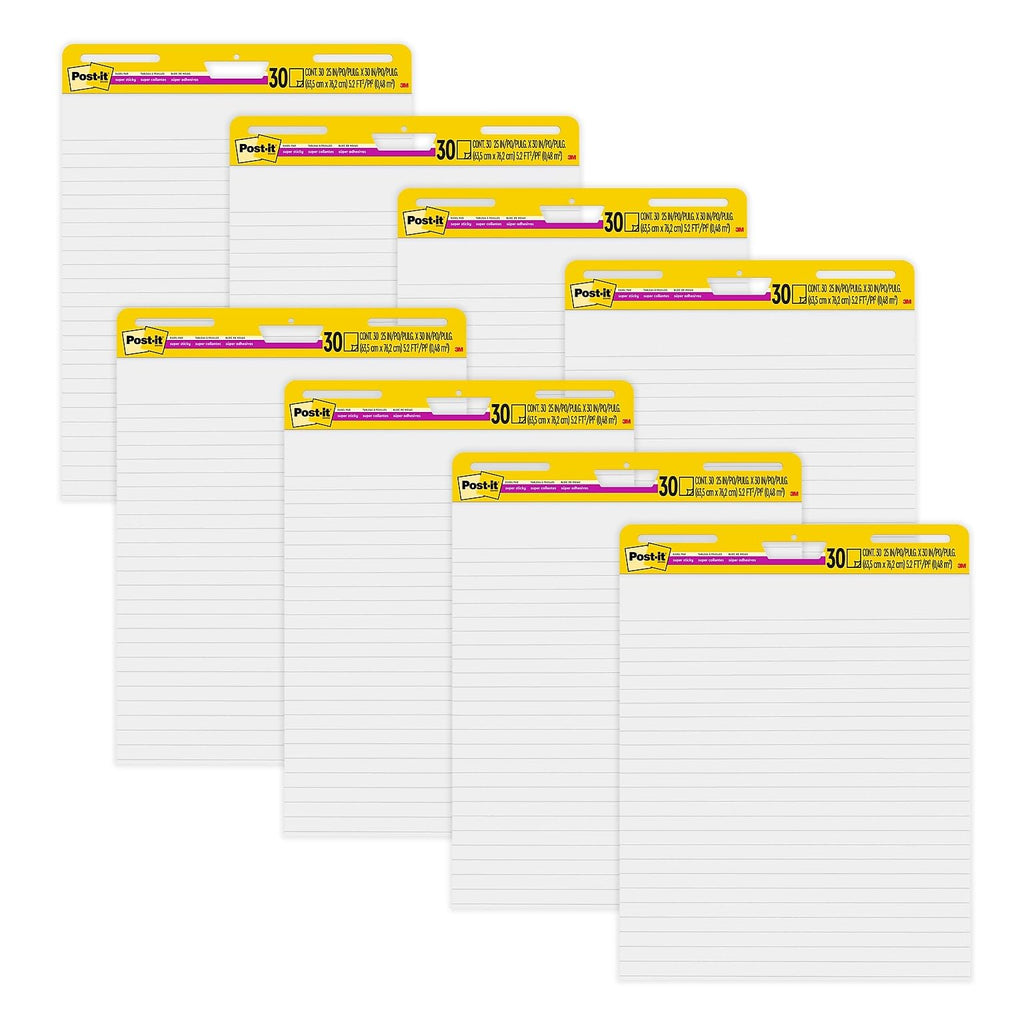 Lined Wall Easel Pad 25" x 30" 8 Pads/Pack C636