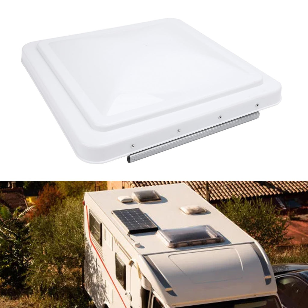 2 Pack 14 Inch White Polypropylene RV Roof Vent Cover T650