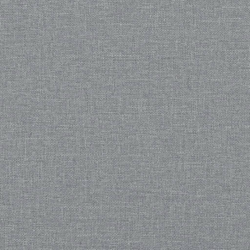 Light Gray 3-Seater Fabric Sofa with Footstool I786