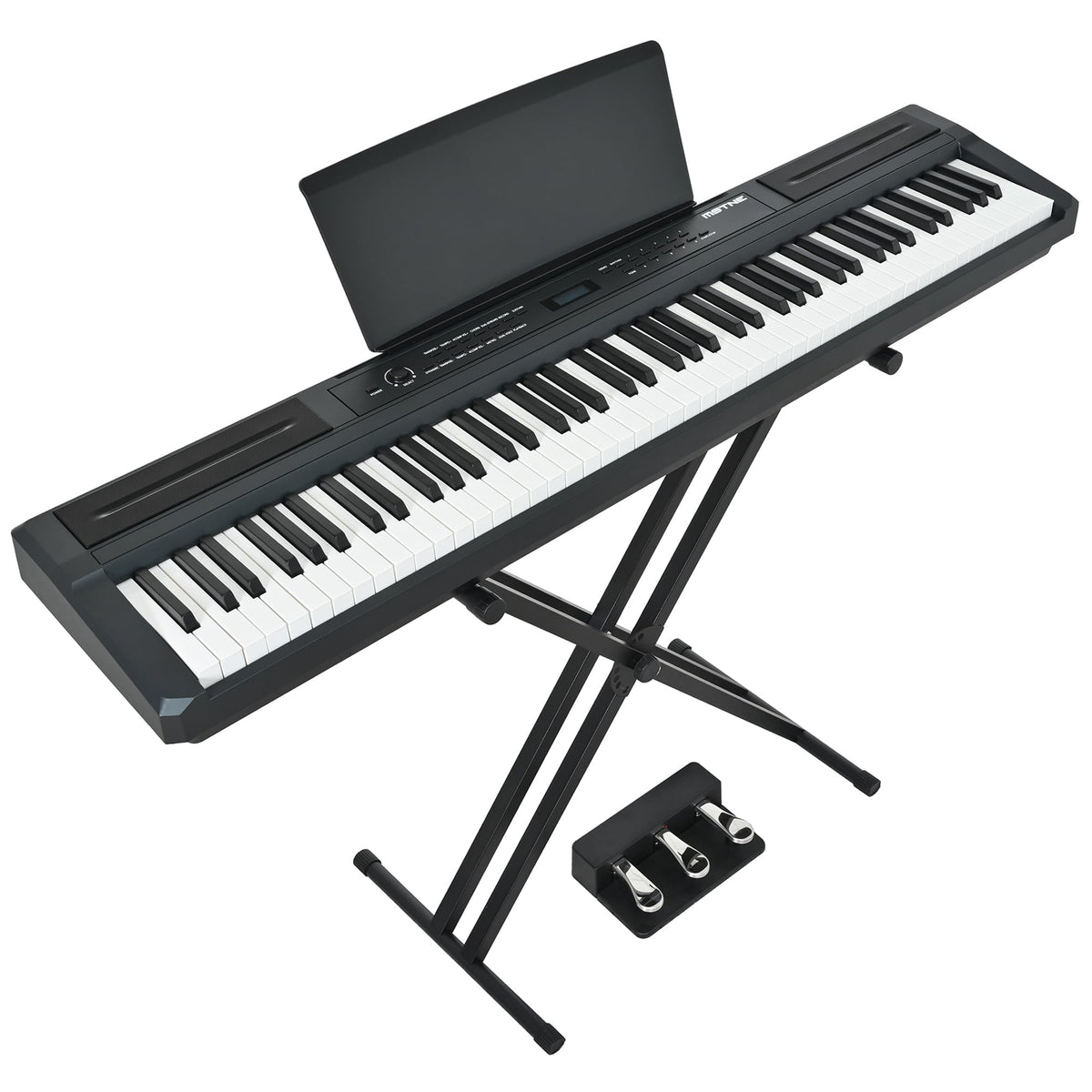 88 Key Weighted Hammer Action Digital Piano with Stand and 3 Pedal Unit T2802