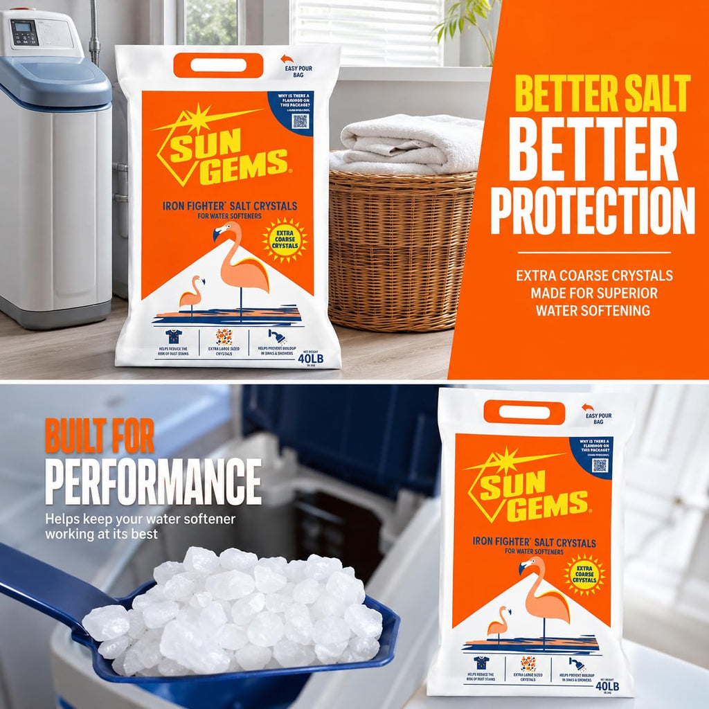 Water Softener Salt Crystals 40 lb 2 Pack B7262
