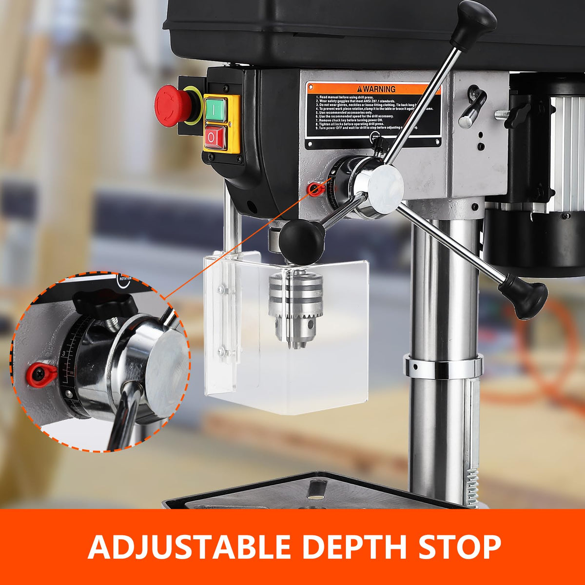 15 in Benchtop Drill Press with 7.5 Amp Variable Speed Tilting Worktable C65614