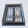 Lockable Folding Aluminum Window Safety Guards, Adjustable Width 24-36 Inch, Black U602