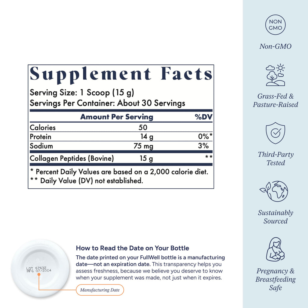 Unflavored Collagen Peptides Powder 15.87 oz O36479