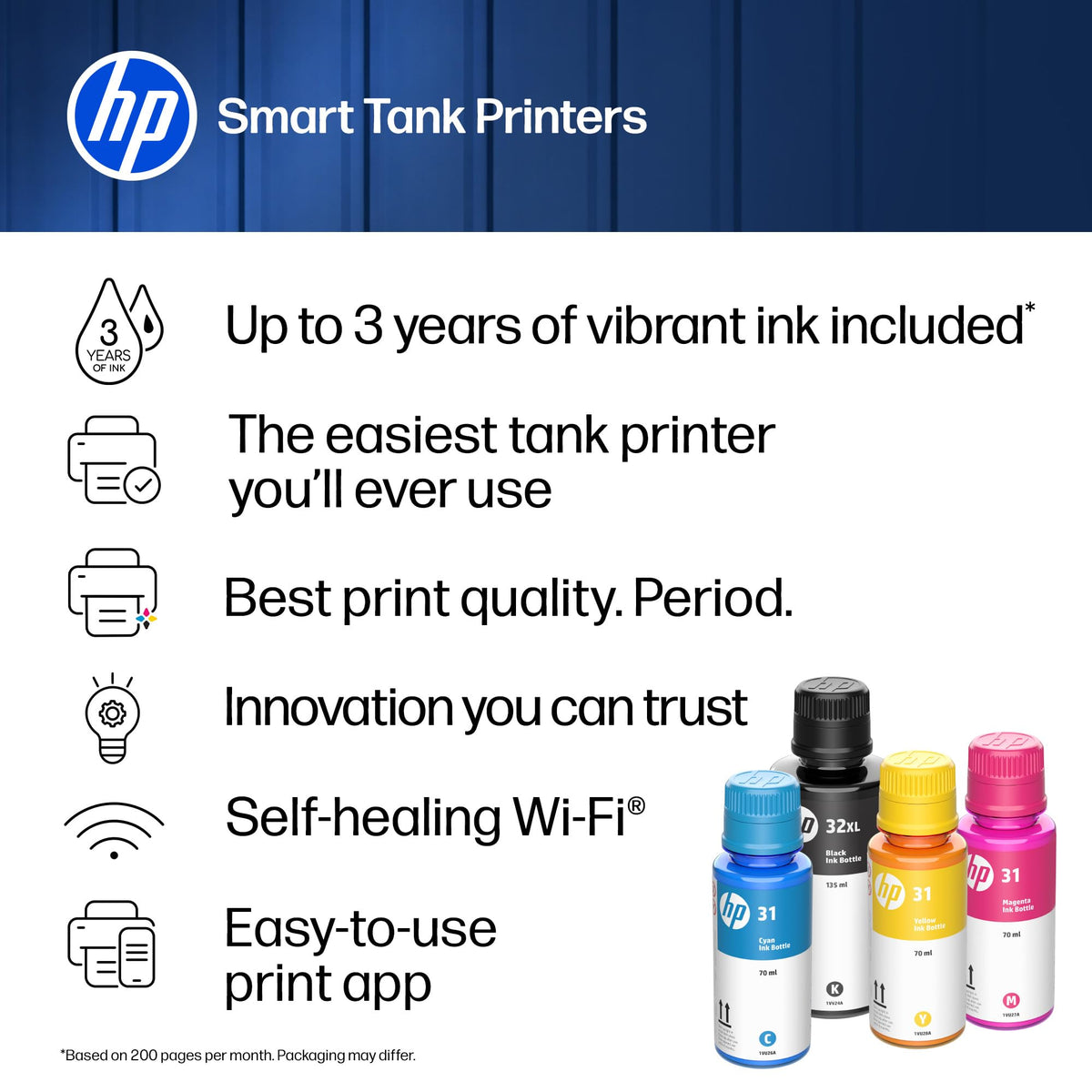 Wireless All-in-One Ink Tank Printer, Scanner, Fax, Copier P38446