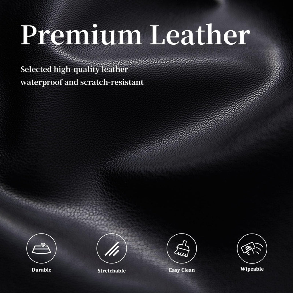 Pu Leather Dining Chair Covers Set of 6 Black B9321